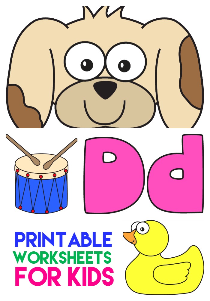 FREE LETTER D WORKSHEETS (Instant Download)