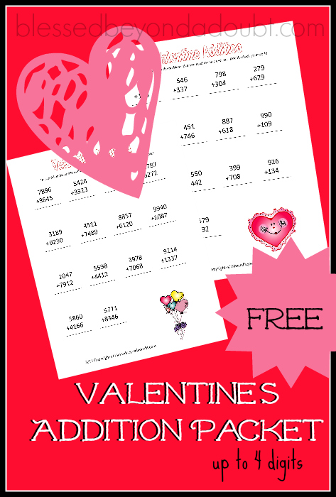 FREE Valentines Math Pack