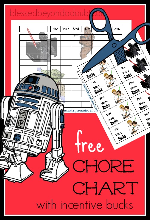 FREE Star Wars Chore Charts