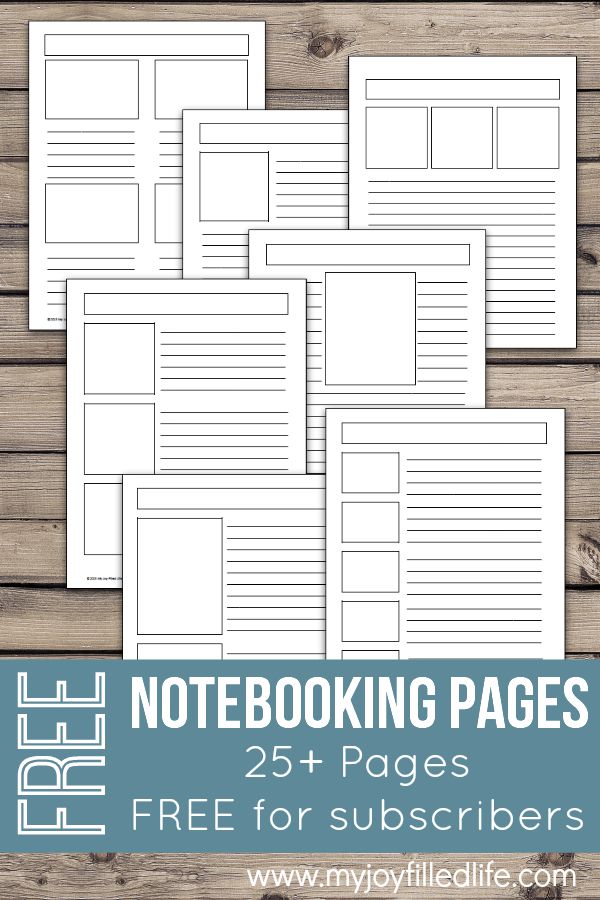 FREE Notebooking Pages