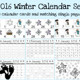 FREE Winter Calendar Pages