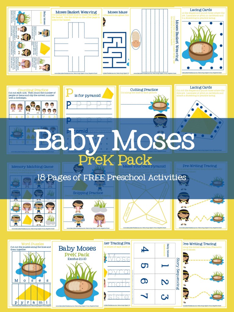 FREE Baby Moses PreK Pack