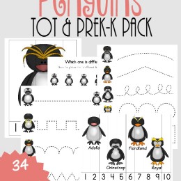 FREE Penguins PreK and Tot pack