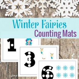 FREE Winter Fairy Counting Mats