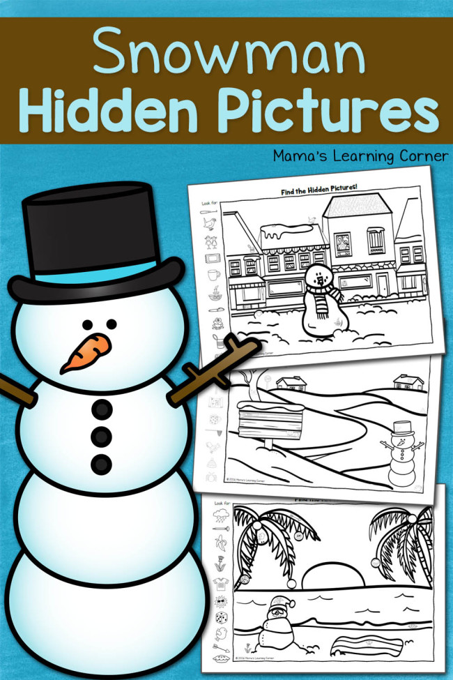 FREE Snowman Hidden Pictures