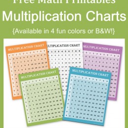 FREE Multiplication Charts