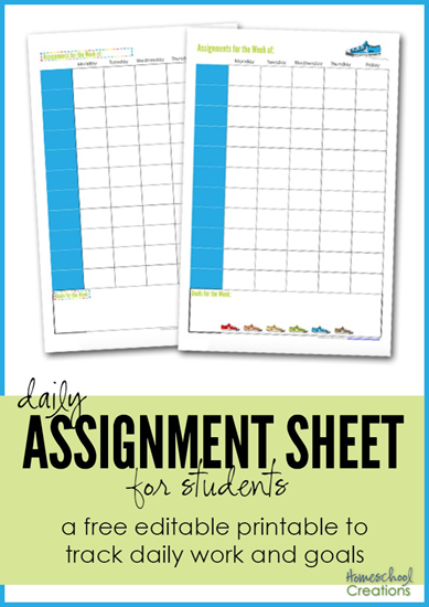 FREE Assignment Sheets