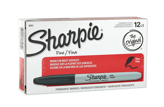 Sharpie 12 Pack Black Permanent Markers Only $5.87!