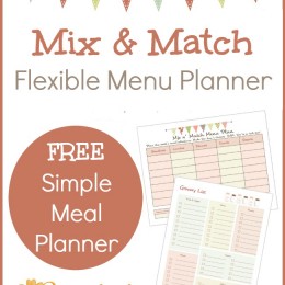 FREE Mix & Match Flexible Menu Planner Printables