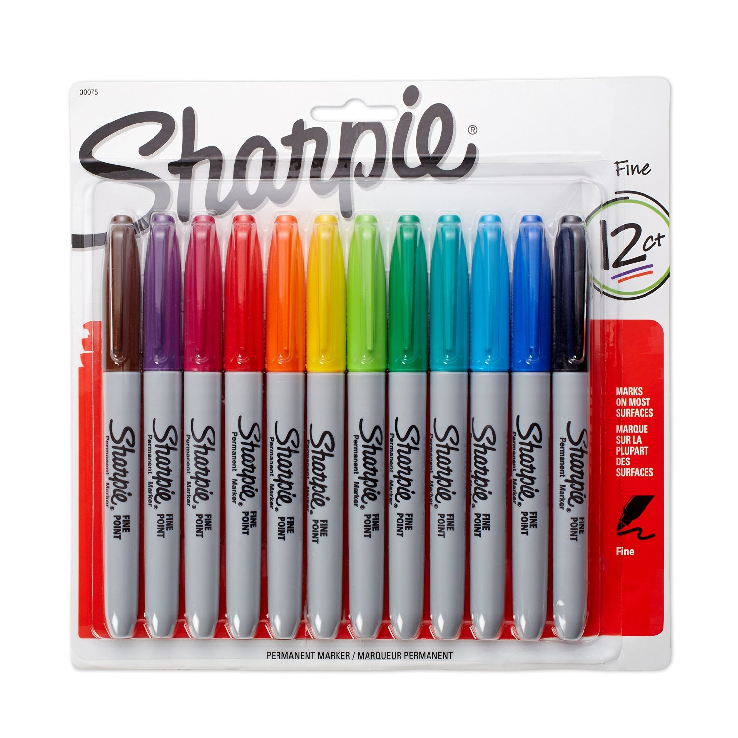 Sharpie 12 Pack Fine Point Permanent Markers Only $6!