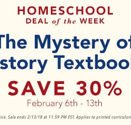 30% Off Mystery of History Textbooks