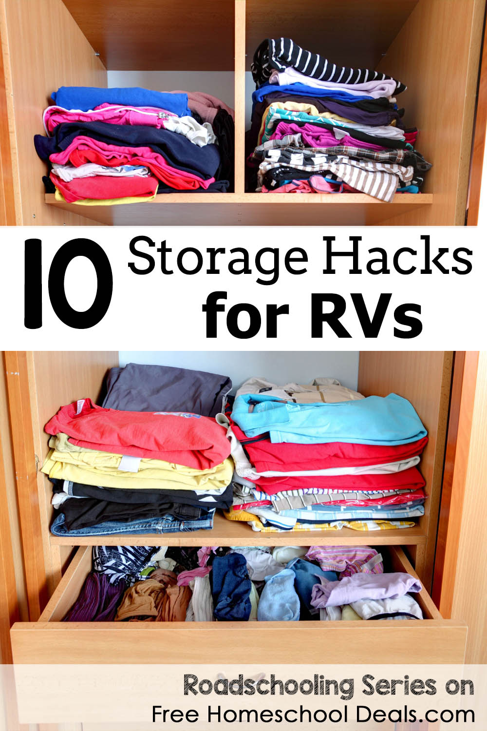 10 Storage Hacks for RVs - Roadschooling series at Free Homeschool Deals!