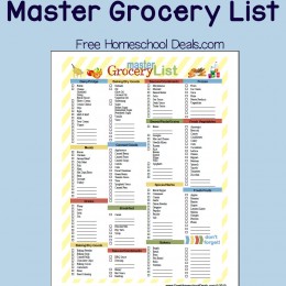 Free Printable Master Grocery List (instant download!)