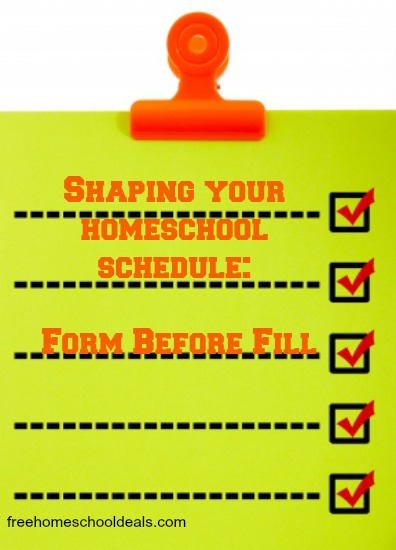 Shaping Your Homeschool Schedule