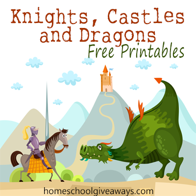 FREE Knights, Castles and Dragons Printables