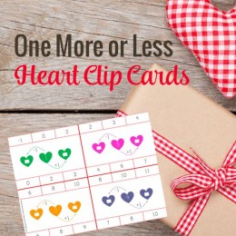 FREE One More or Less Heart Clip Cards