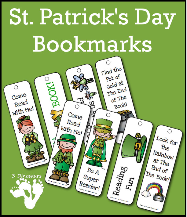 FREE St. Patrick's Day Bookmarks