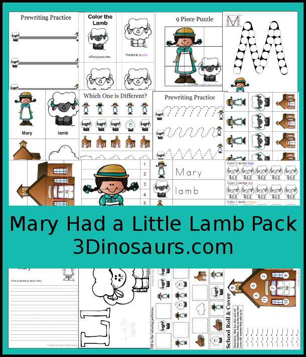 FREE Mary Had a Little Lamb Pack