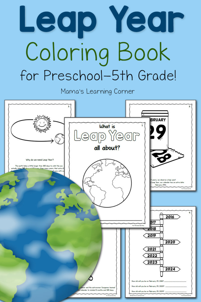 FREE Leap Year Coloring Book