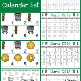 FREE St. Patrick's Day Calendar Set