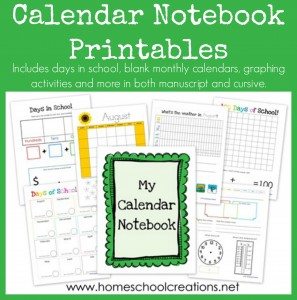 FREE Calendar Notebooking Printables