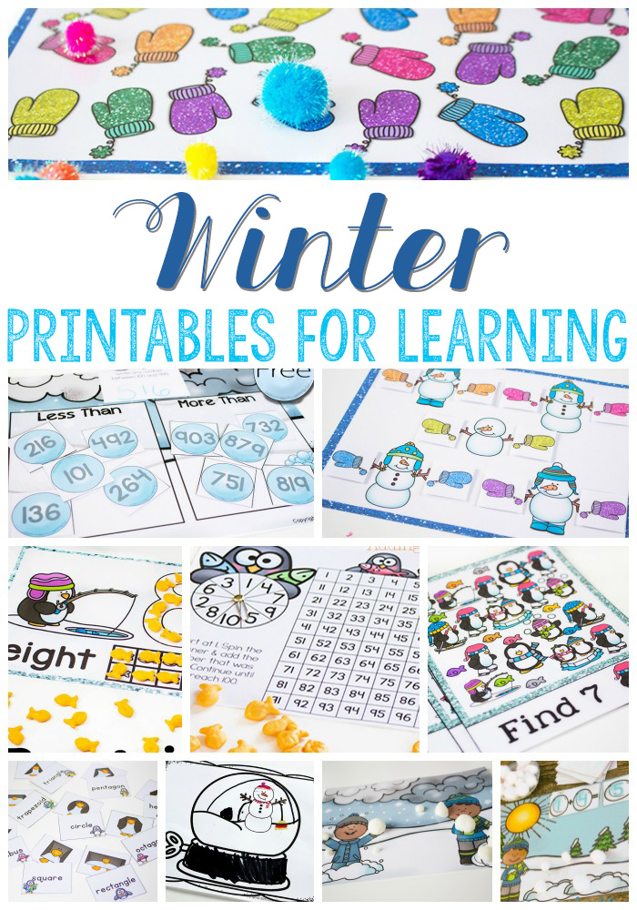 FREE Winter Printables for Learning