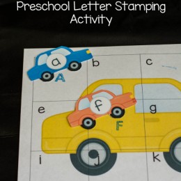 FREE Car Crash PreK Letter Stamping Pack
