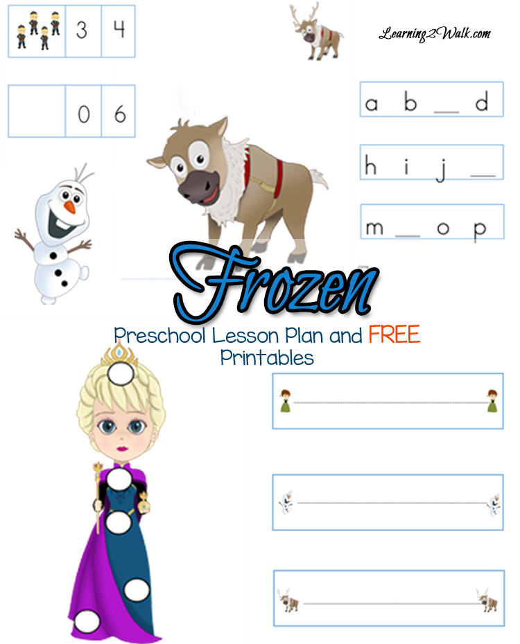 FREE Frosen Printables and Lesson plans