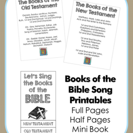 FREE Books of the Bible Song Printables