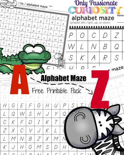 FREE ABC Animal Mazes Pack