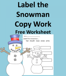 FREE Label the Snowman