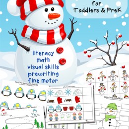 FREE Winter Learning Pack for Toddlers and PreK (subscriber freebie)