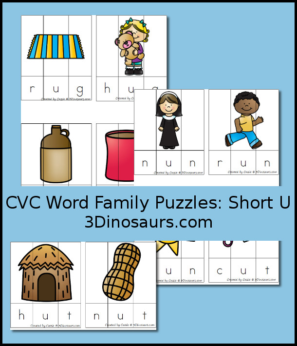 FREE CVC Word Family Puzzles Pack