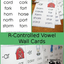 FREE R Controlled Vowel Wall Cards