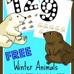 FREE Winter Animal Counting Cards