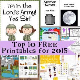 10 FREE Packs of Printables (Biblical, Math, Science, Holiday, Geography and More!)