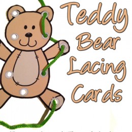 FREE Teddy Bear Lacing Cards