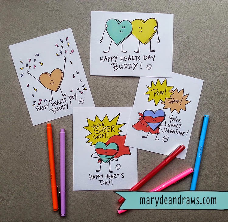 FREE Hand Drawn Valentines