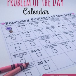 FREE Problem of the Day Math Practice Calendar