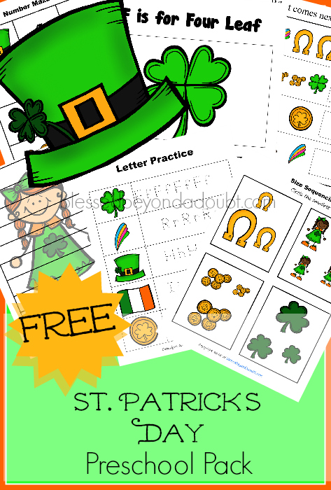 FREE St. Patrick's Day Preschool Pack