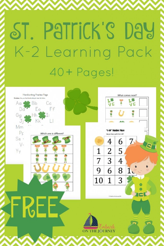 FREE K-2 St. Patrick's Day Learning Pack (40 Pages!)