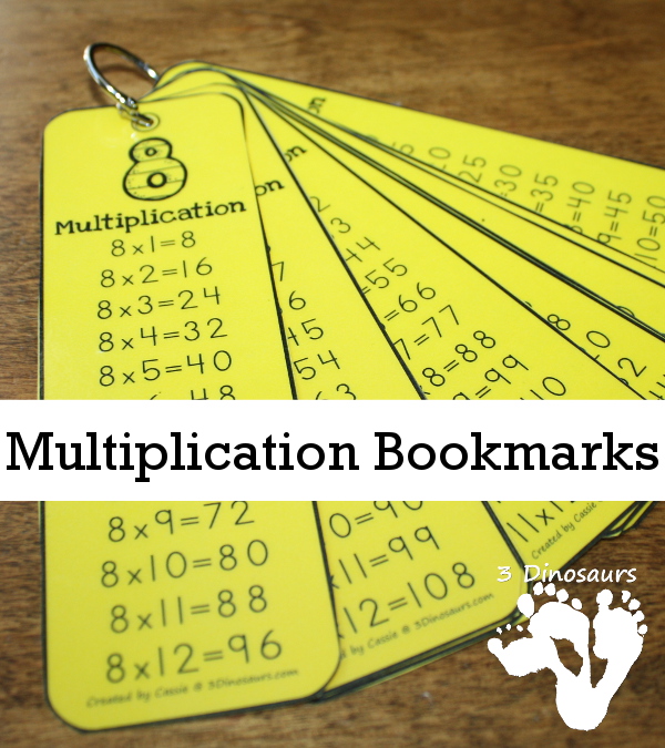 FREE Multiplication Bookmarks