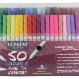 Sargent Art 50-Count Fine Tip Washable Marker Pack Only $10.75!