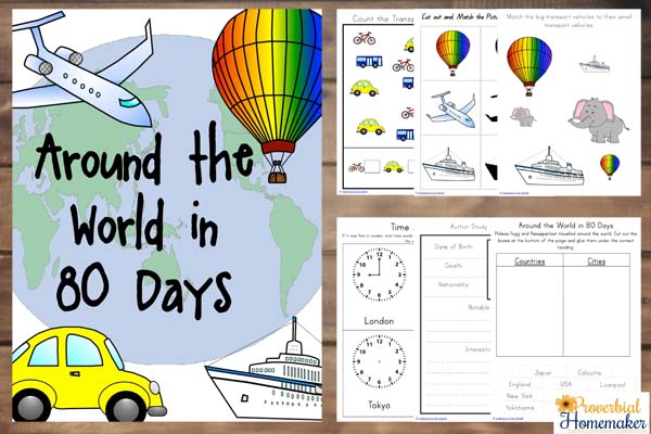 Free Around the World in 80 Days Unit Study