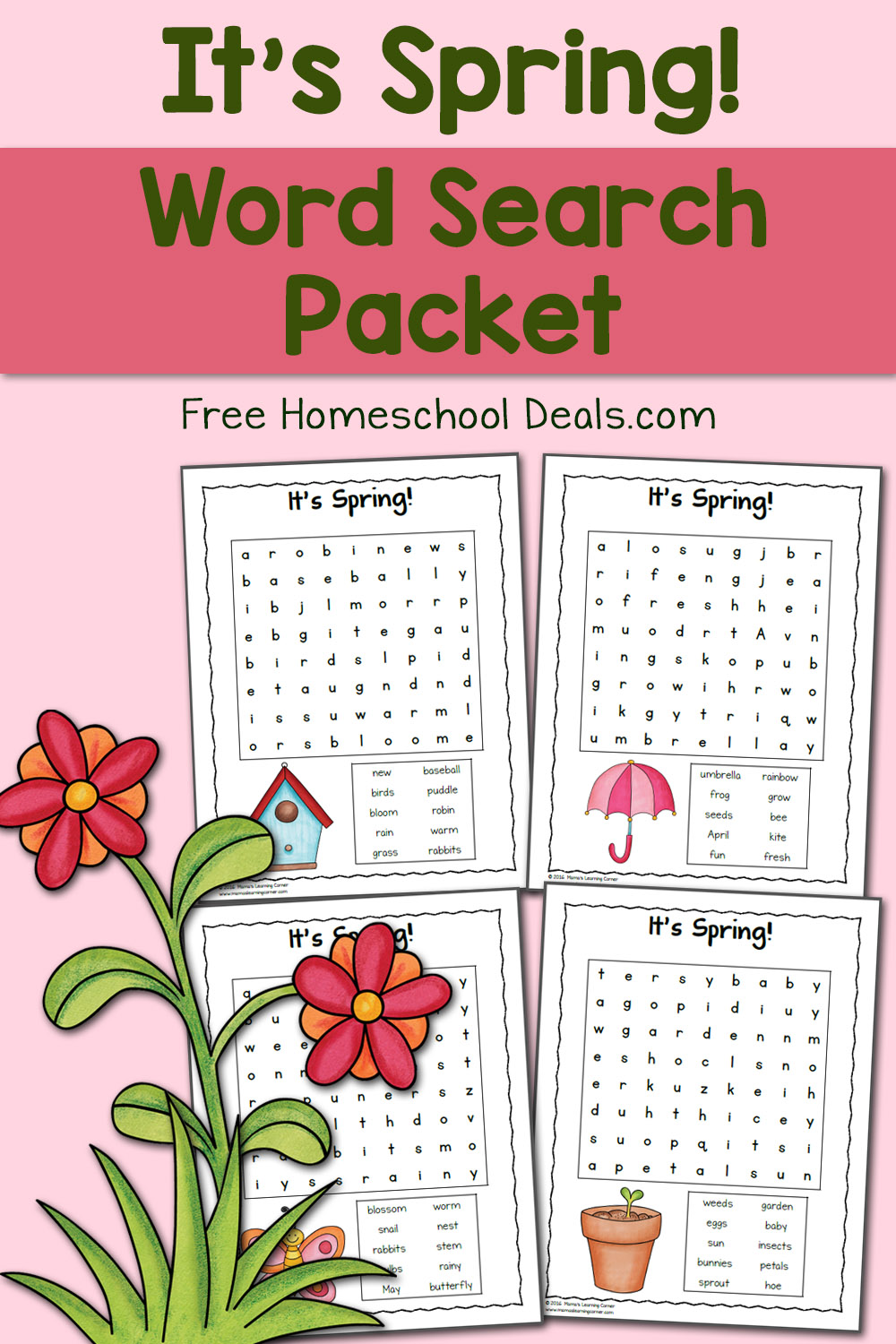 Spring Word Search Packet