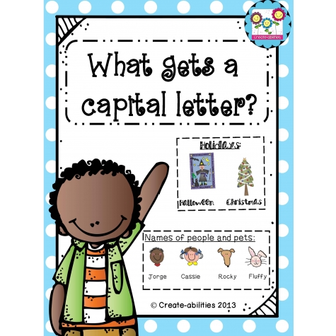 Homeschool Freebies- What Get's a Capital Letter Download!