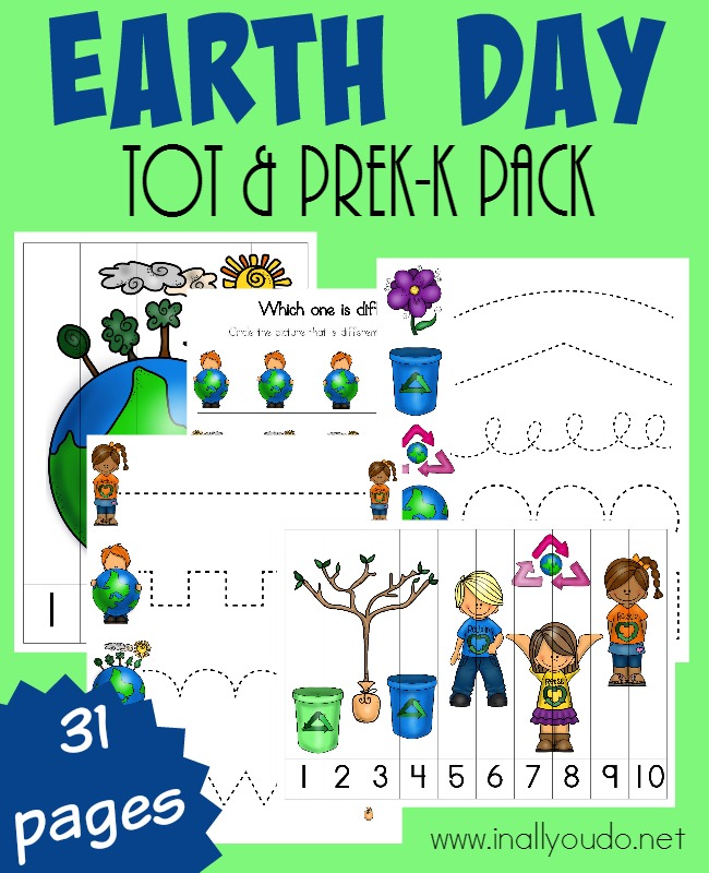 FREE Earth Day Tot and PreK Pack