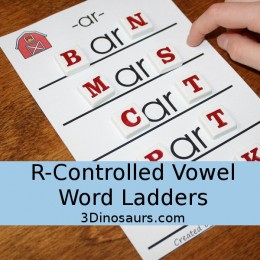 FREE R- Controlled Vowel Word Ladders