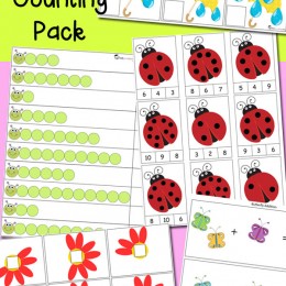 FREE Spring Math Counting Pack