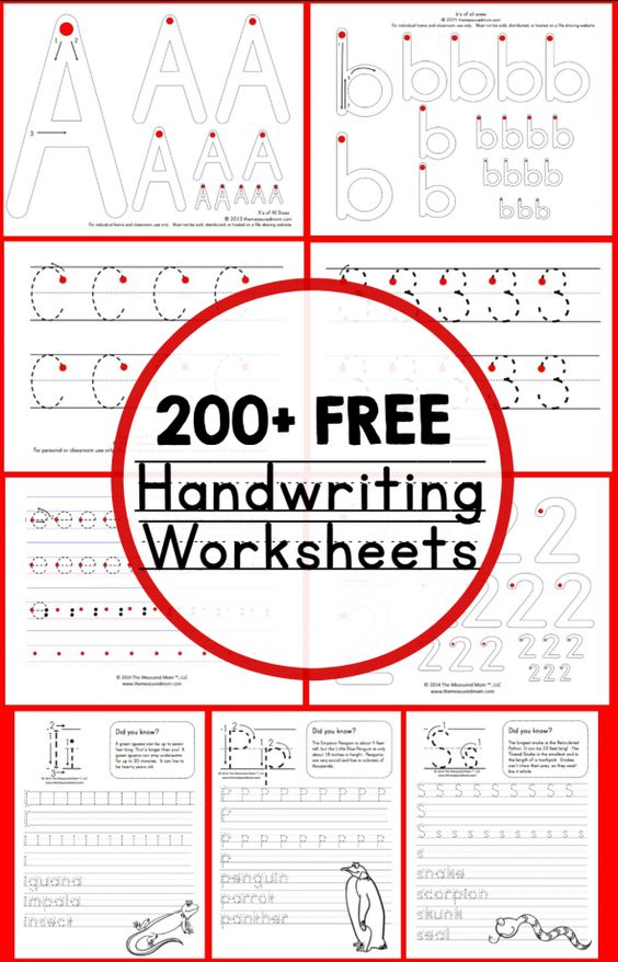 FREE Handwriting Worksheets